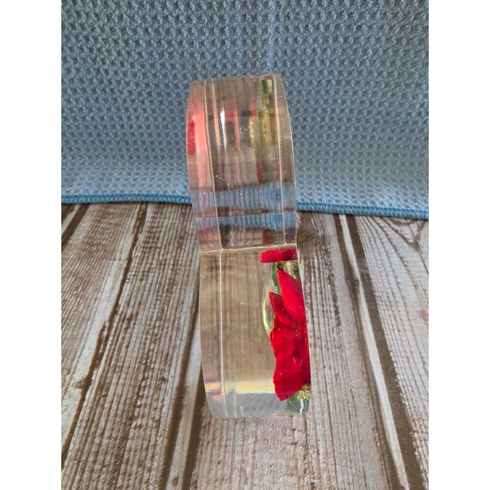 Vintage Clear Heart With Rose And Sentimental Saying For Significant Other - Picture 3 of 5